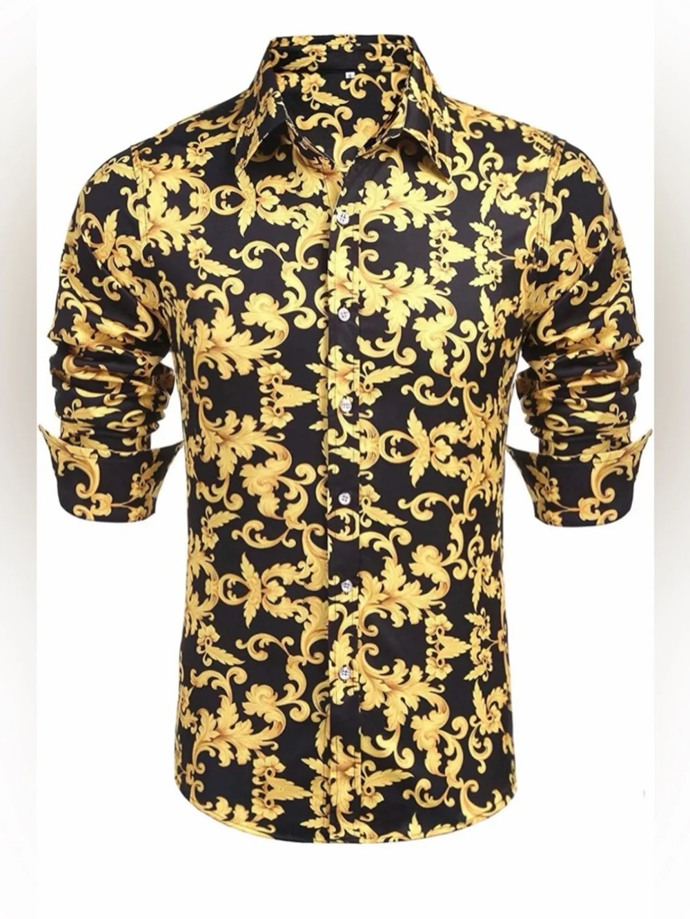 Daupanzees | men’s luxury print dress shirt. Size: XXL - Picture 2 of 16